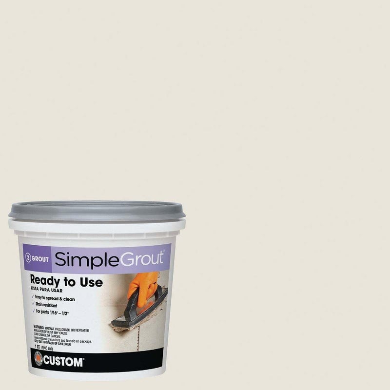 Custom CUSTOM-PMG381QT-1, Bright White PMG381QT 1-Quart Simple Premium Grout, 32 Fl Oz - Image 4